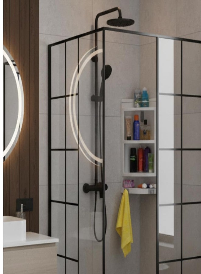 CIPLA PLAST Plastic BRC-703 Extra Large Bathroom Corner Cabinet (White) - Image 4
